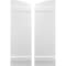 Ekena Millwork Americraft 5-Board (2 Batten) Wood Joined Board-n-Batten Shutters w/Ellipt Top, ARW101BE518X77WHH, PR ARW101BE518X77WHH - alternate 1